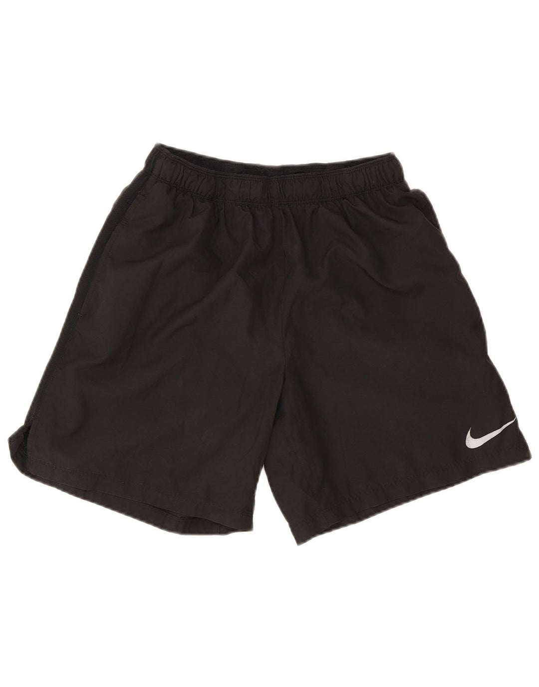 Shorts esportivos femininos Nike Dri Fit UK 12 poliéster preto médio