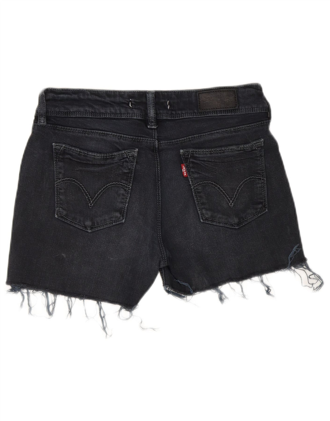 Shorts jeans feminino LEVI'S 570 W29 médio preto algodão