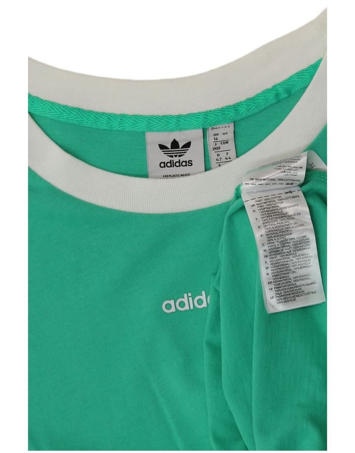 Camiseta feminina ADIDAS UK 16 grande algodão verde