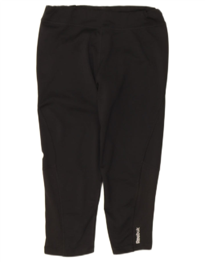 Leggings Capri Reebok Feminino UK 8/10 Pequeno Poliéster Preto