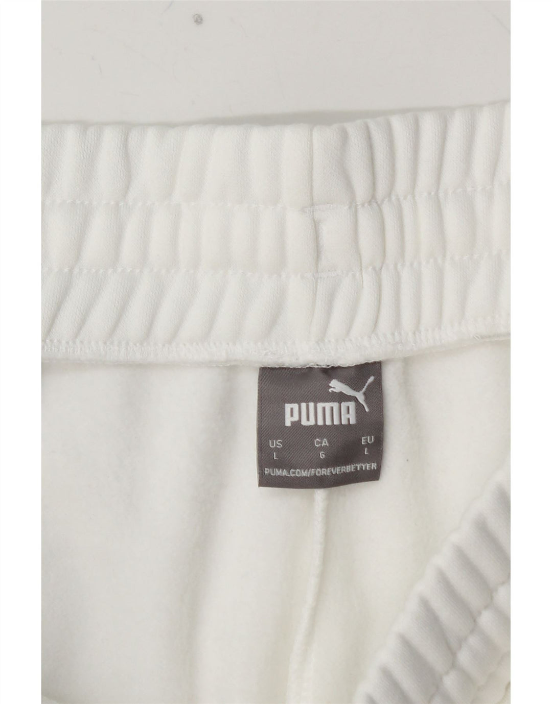 Calça de treino masculina PUMA Graphic Joggers grande bloco colorido branco