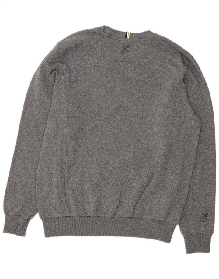 Suéter gráfico masculino VINTAGE grande algodão cinza