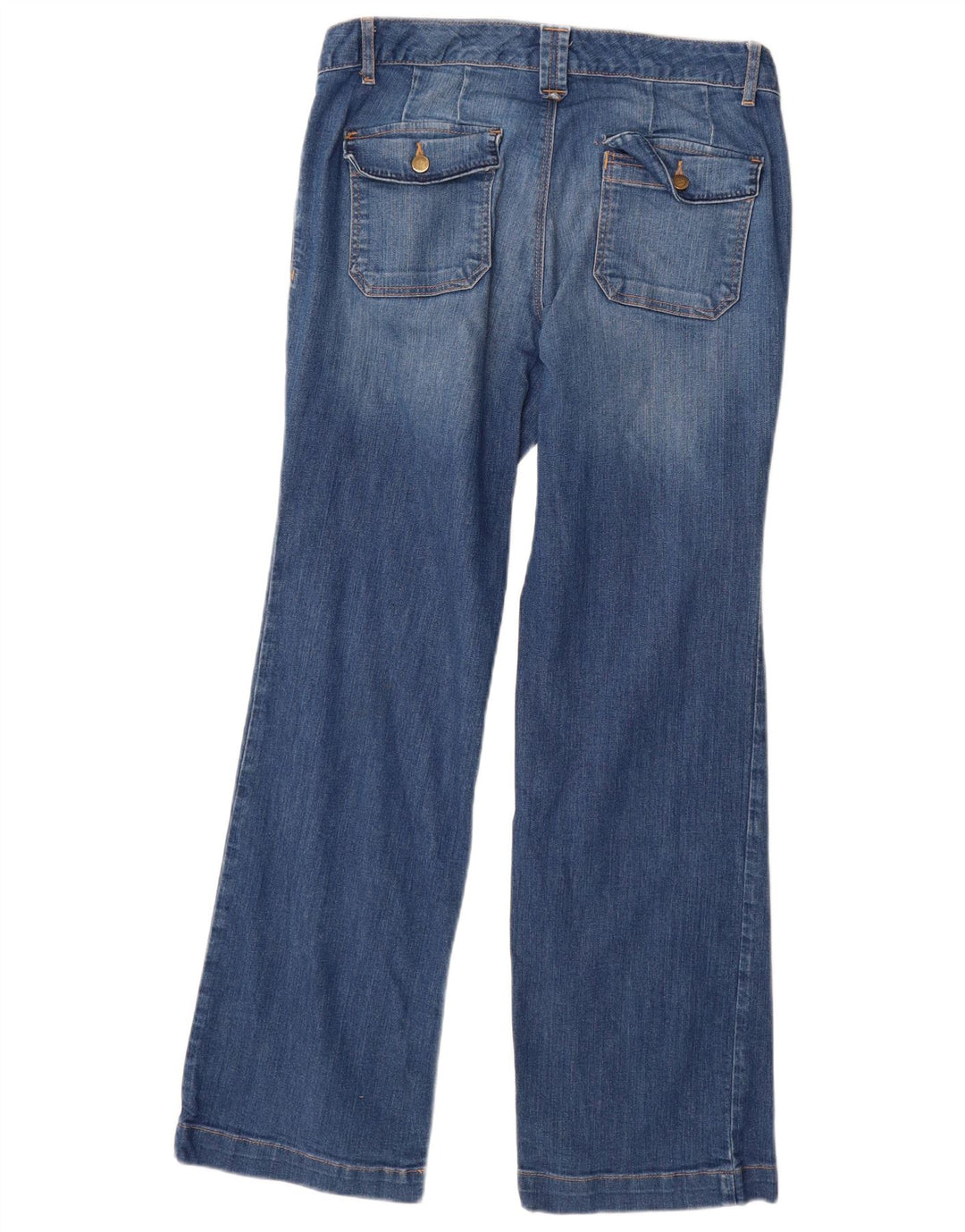 EDDIE BAUER Jeans feminino Curvy Bootcut EUA 8 médio W32 L30 algodão azul