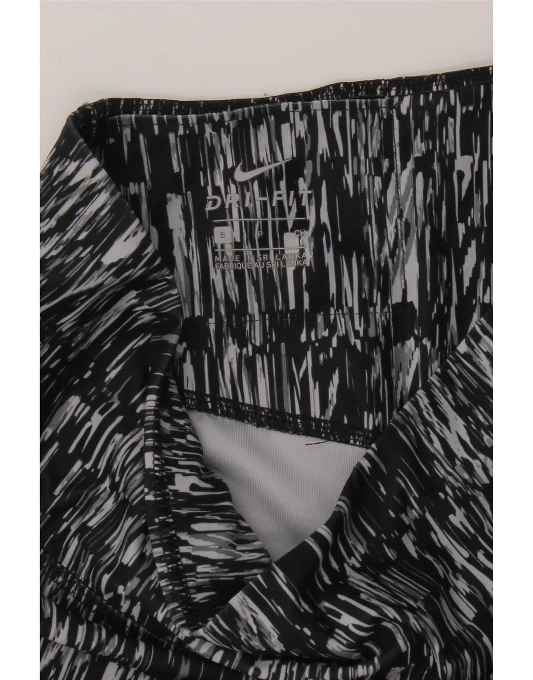 Nike Womens Dri Fit Abstract Pattern Capri Leggings Reino Unido 10 Pequeno Preto