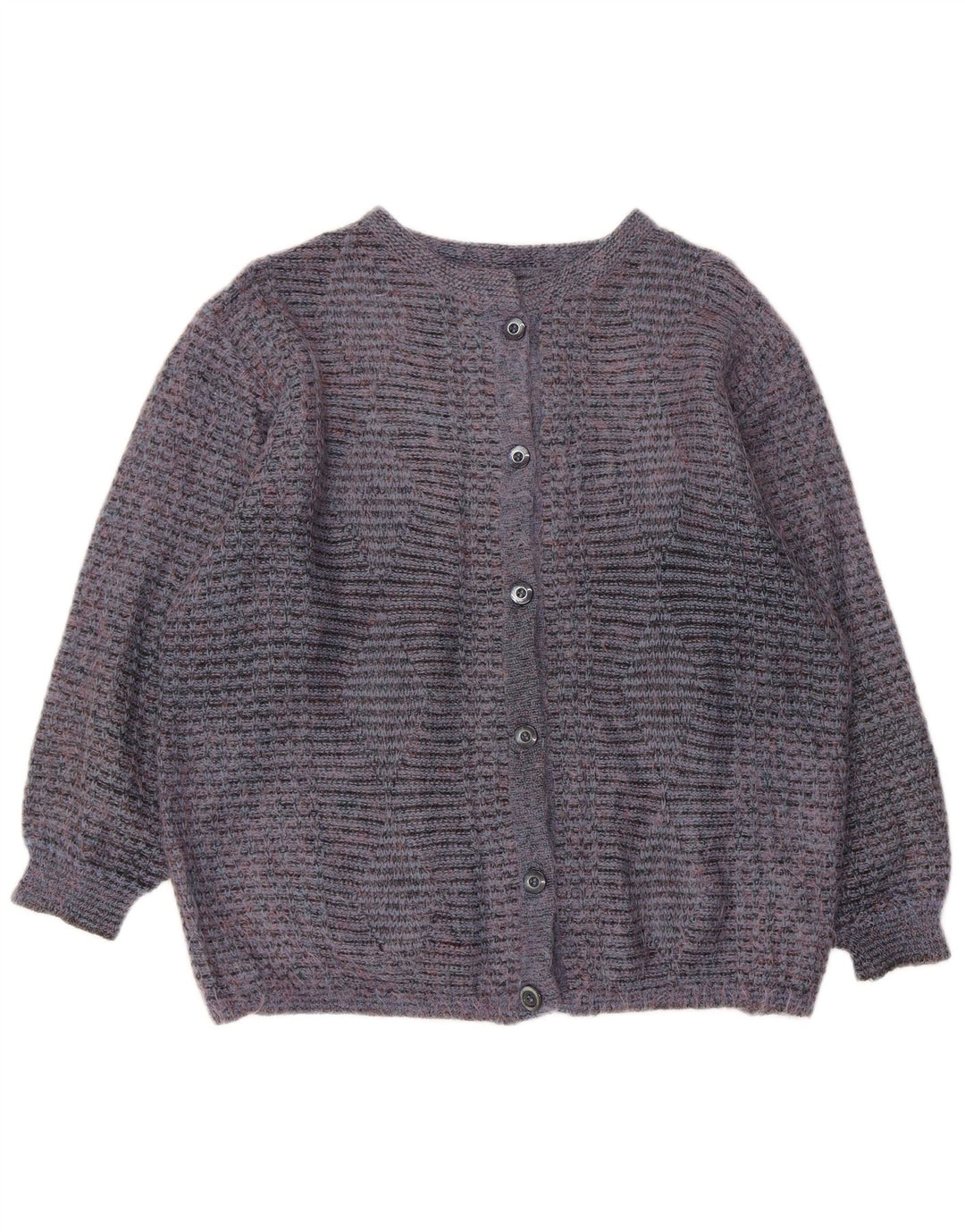 Suéter Cardigan Feminino Vintage Reino Unido 16 Grande Azul
