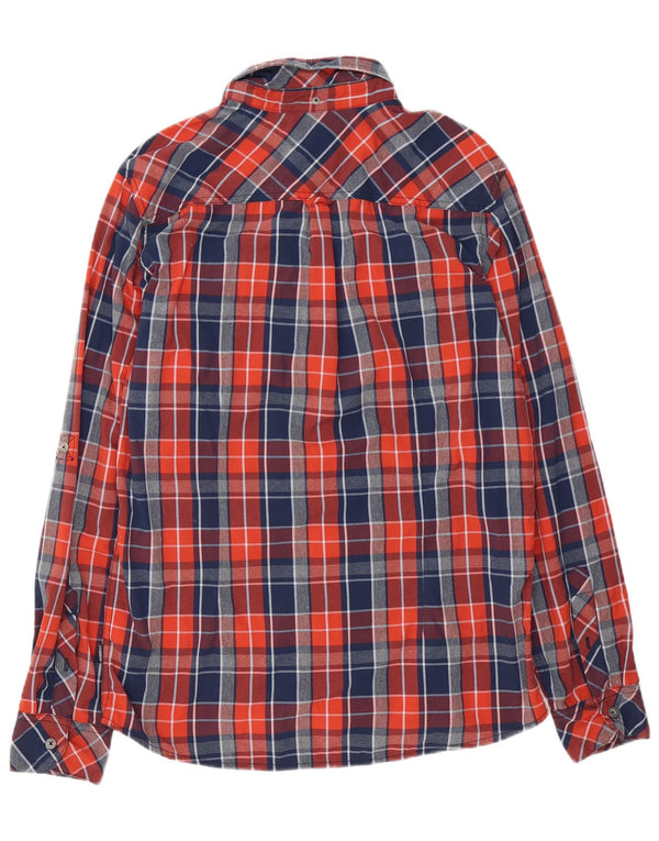 Camisa masculina Berghaus grande xadrez vermelho poliamida
