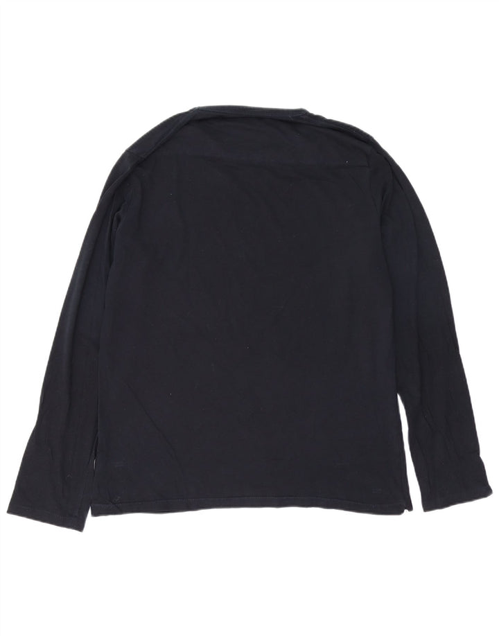 French Connection Mens Top Manga Longa XL Azul Marinho Algodão
