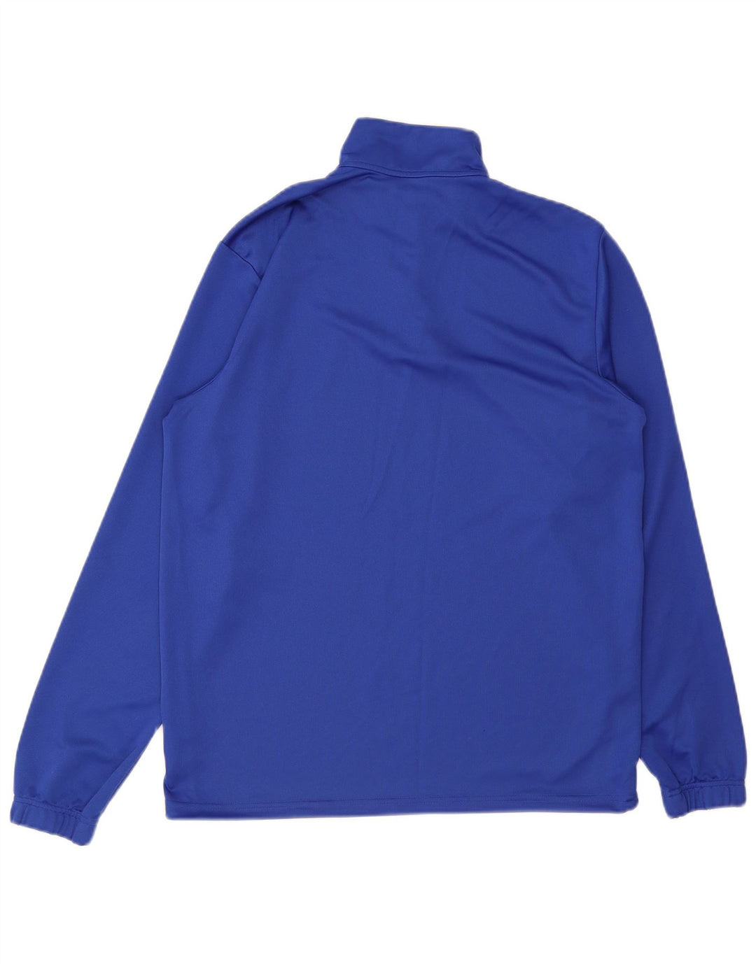 Adidas Mens Aeroready Zip Neck Top gráfico manga comprida grande azul poliéster