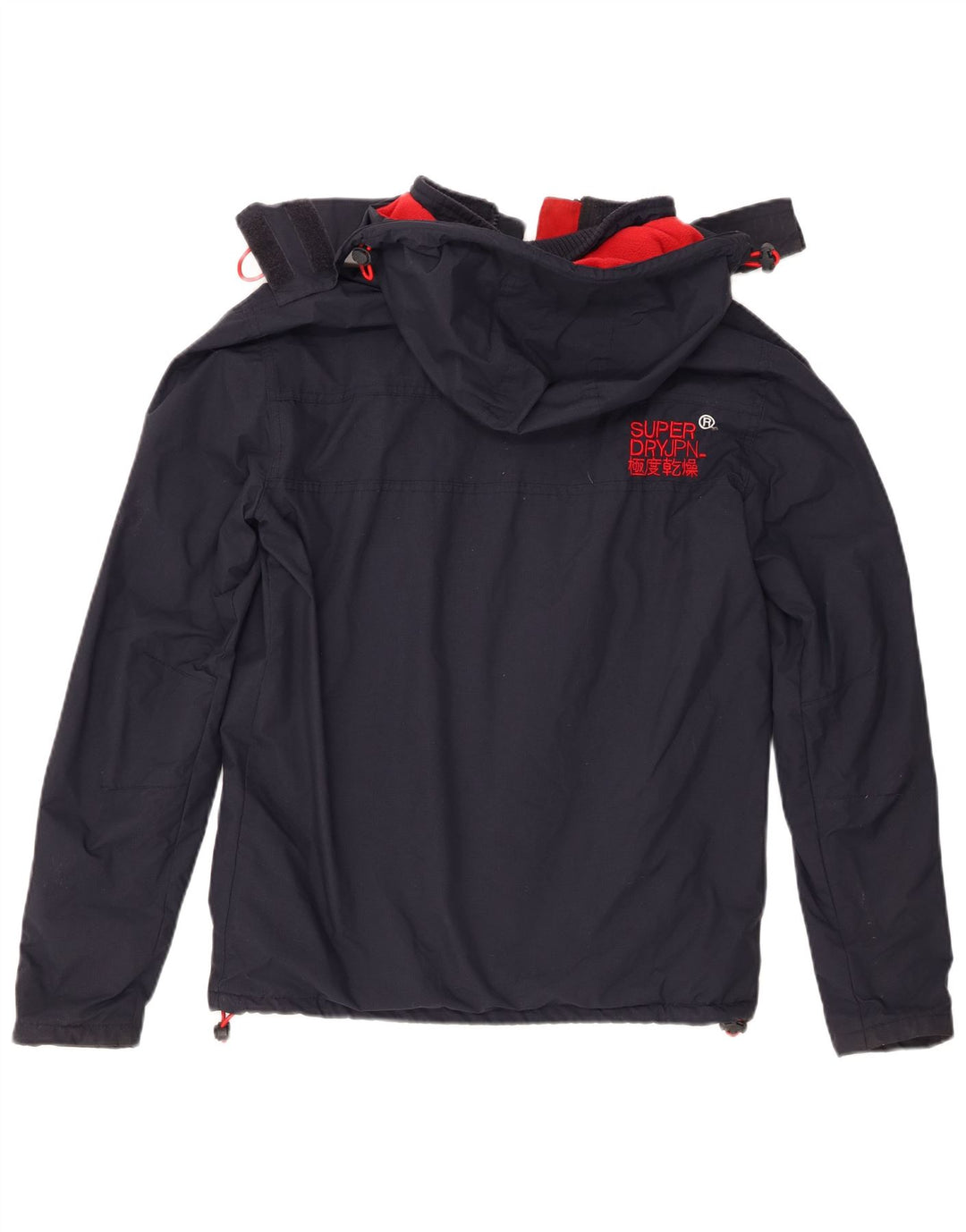 Jaqueta corta-vento masculina Superdry Windhiker com capuz Reino Unido 36 pequeno azul marinho