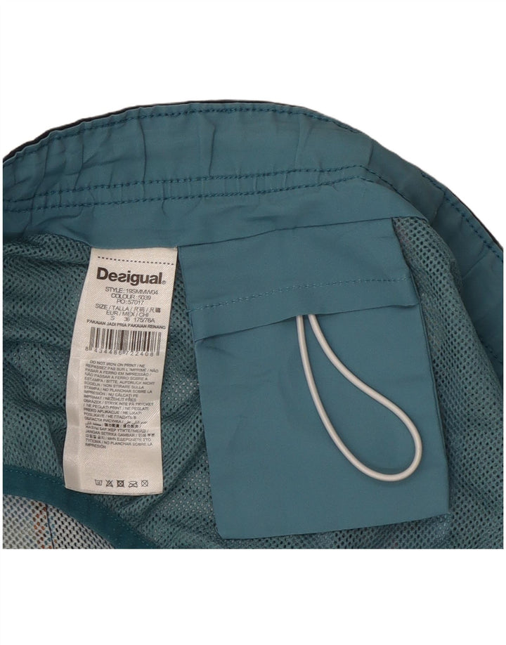 Shorts de natação masculino Desigual pequeno poliéster floral multicolorido