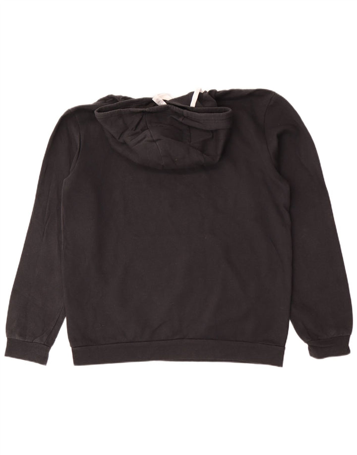 Adidas Mens Hoodie Jumper Médio Algodão Preto