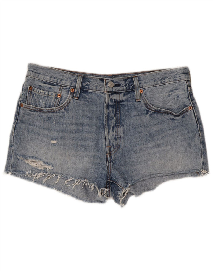 Shorts jeans feminino 501 da Levi's W32 algodão azul médio