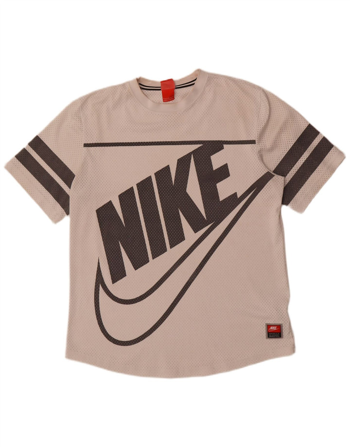 Camiseta Nike masculina gráfica grande poliéster branco