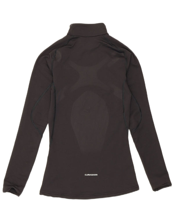 Adidas Womens Climawarm Top Manga Longa UK 4 XS Preto Nylon