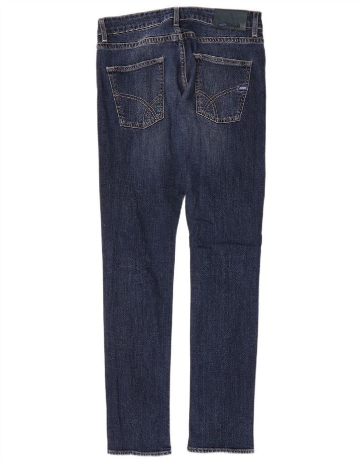 Gas Womens Slim Jeans W29 L32 Azul Algodão