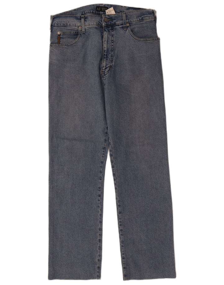 ARMANI Jeans retos femininos W32 L29 algodão azul