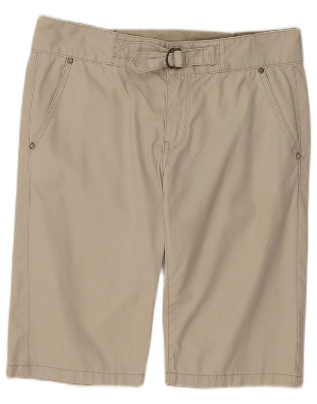 Replay Shorts Chino Feminino W28 Algodão Bege Médio