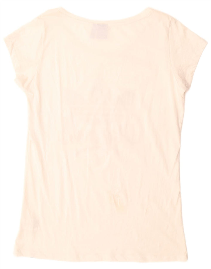 Camiseta Adidas Longline Graphic Feminina Top UK 22 XL Algodão Branco