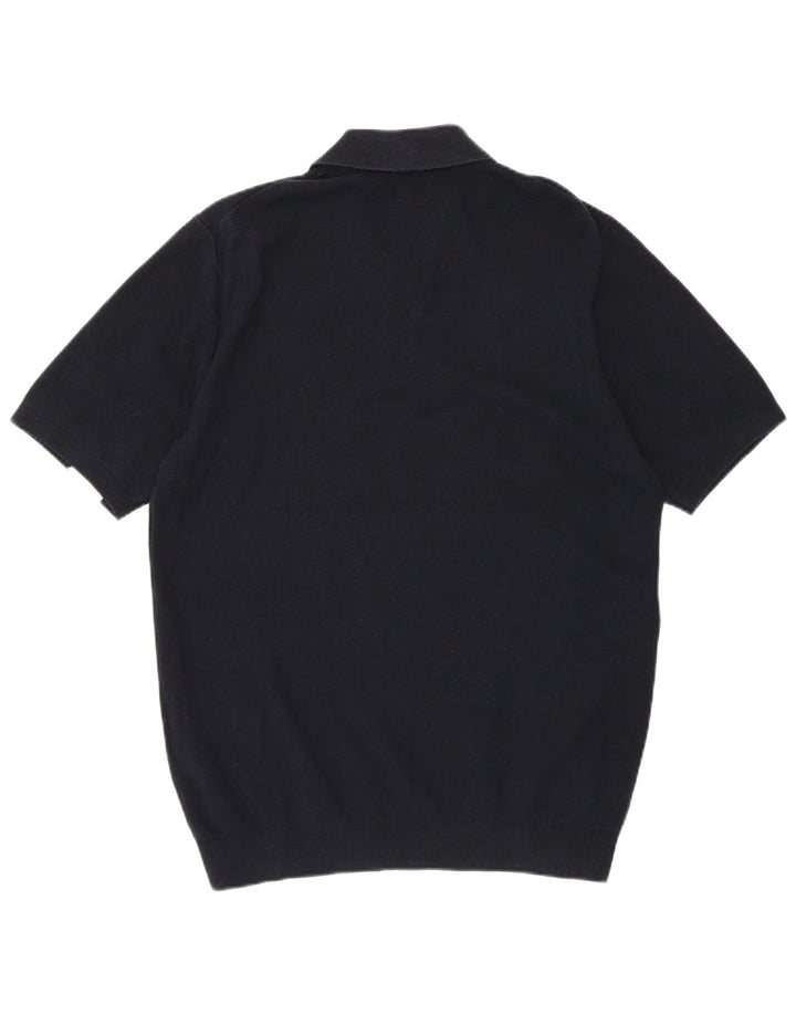 Camisa polo masculina Reiss médio azul marinho colorblock algodão