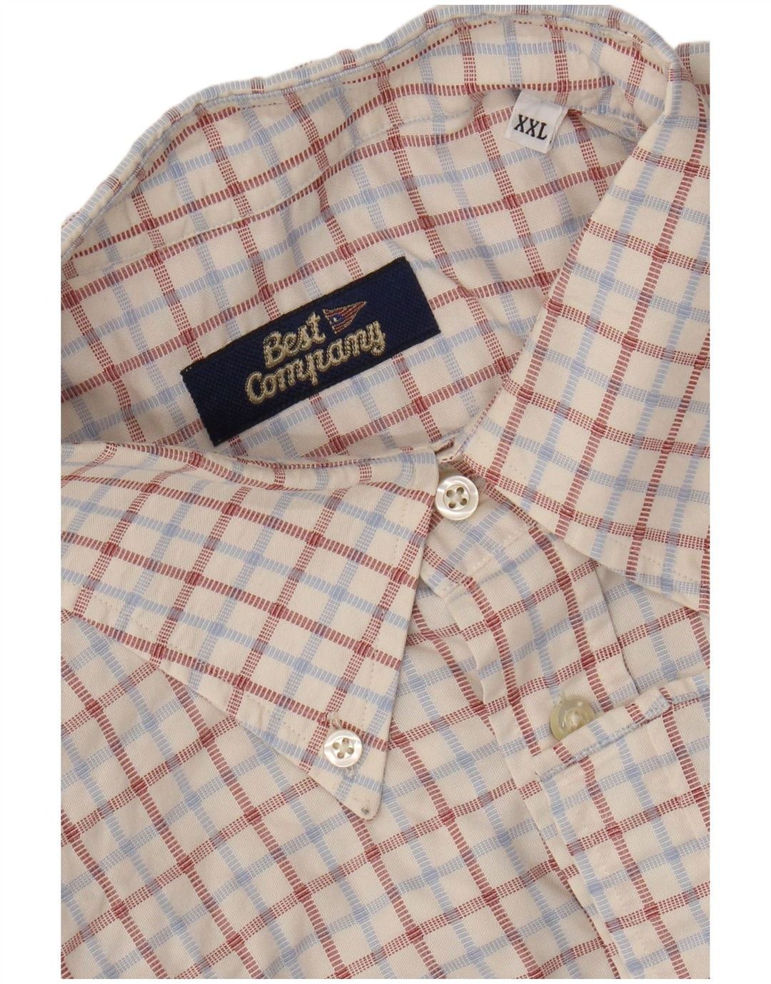 Camisa masculina BEST COMPANY 2XL xadrez branco