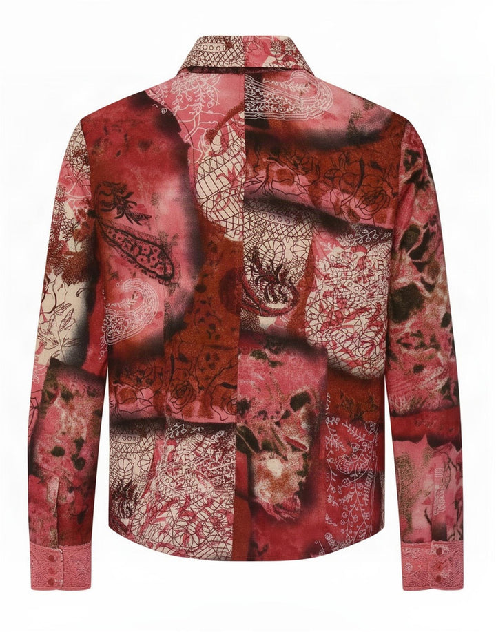 Blusa feminina Mariella Rosati IT 46 grandes retalhos multicoloridos
