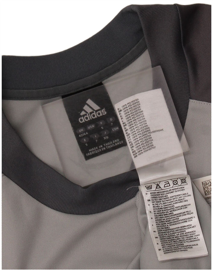 ADIDAS Mens Climalite Graphic T-Shirt Top UK 42/44 Grande Cinza Colorblock