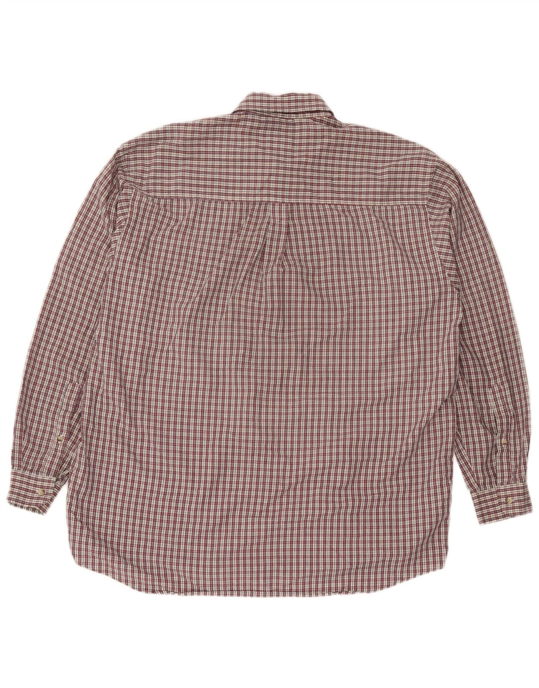 Camisa masculina de flanela Rohan grande poliéster xadrez vermelho