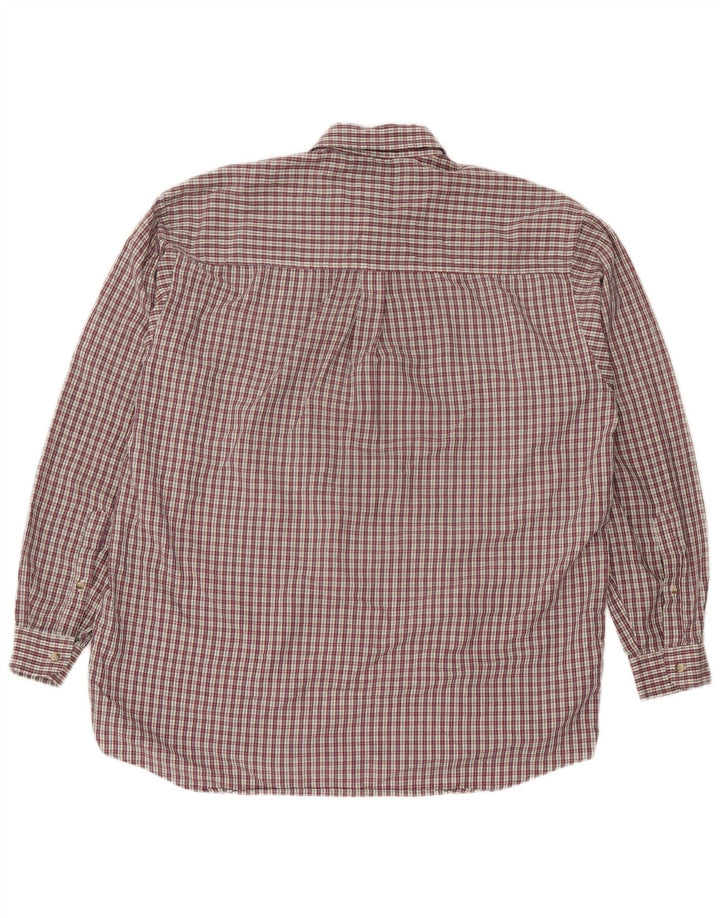 Camisa masculina de flanela Rohan grande poliéster xadrez vermelho