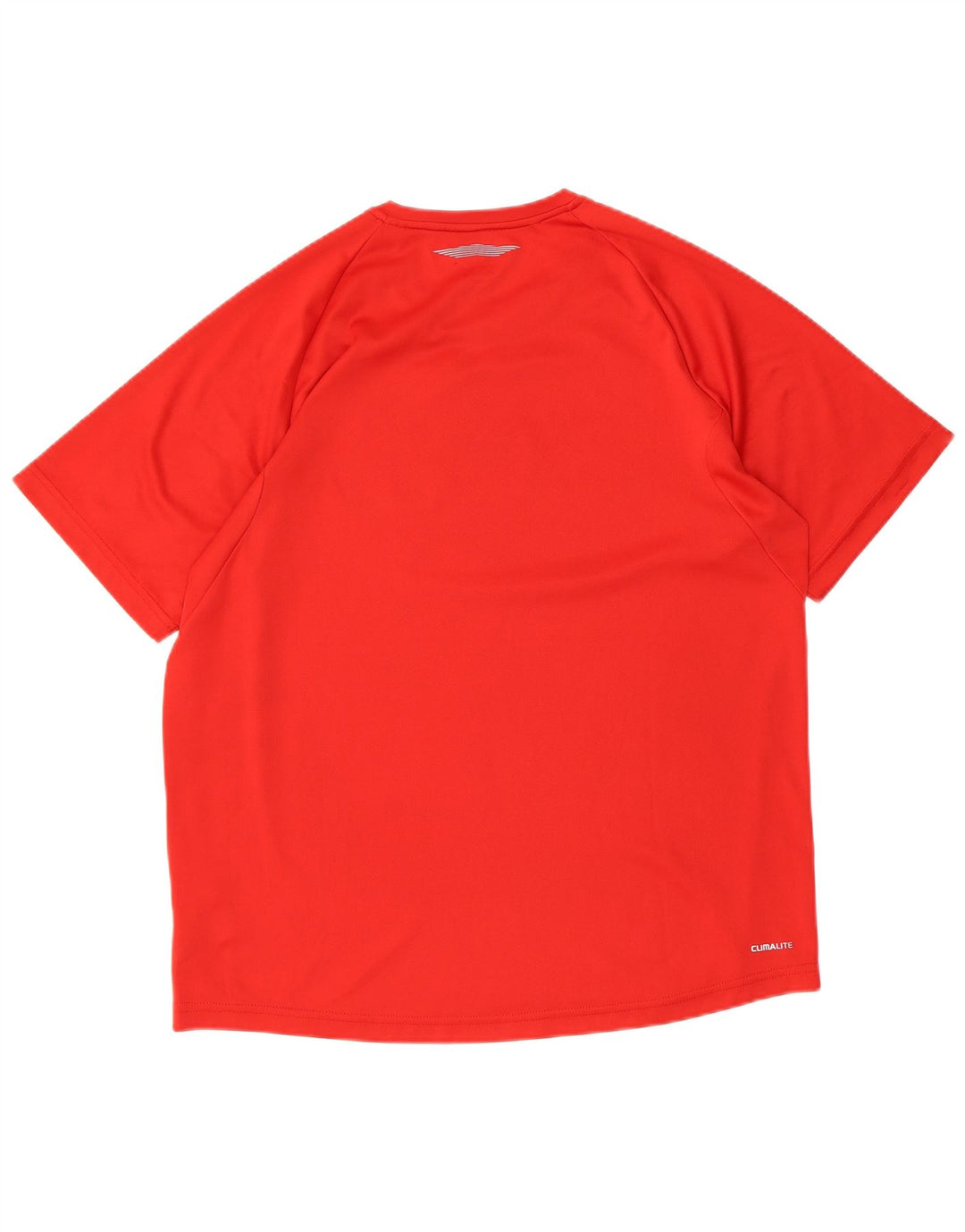 ADIDAS Mens Climalite Graphic T-Shirt Top Grande Poliéster Vermelho