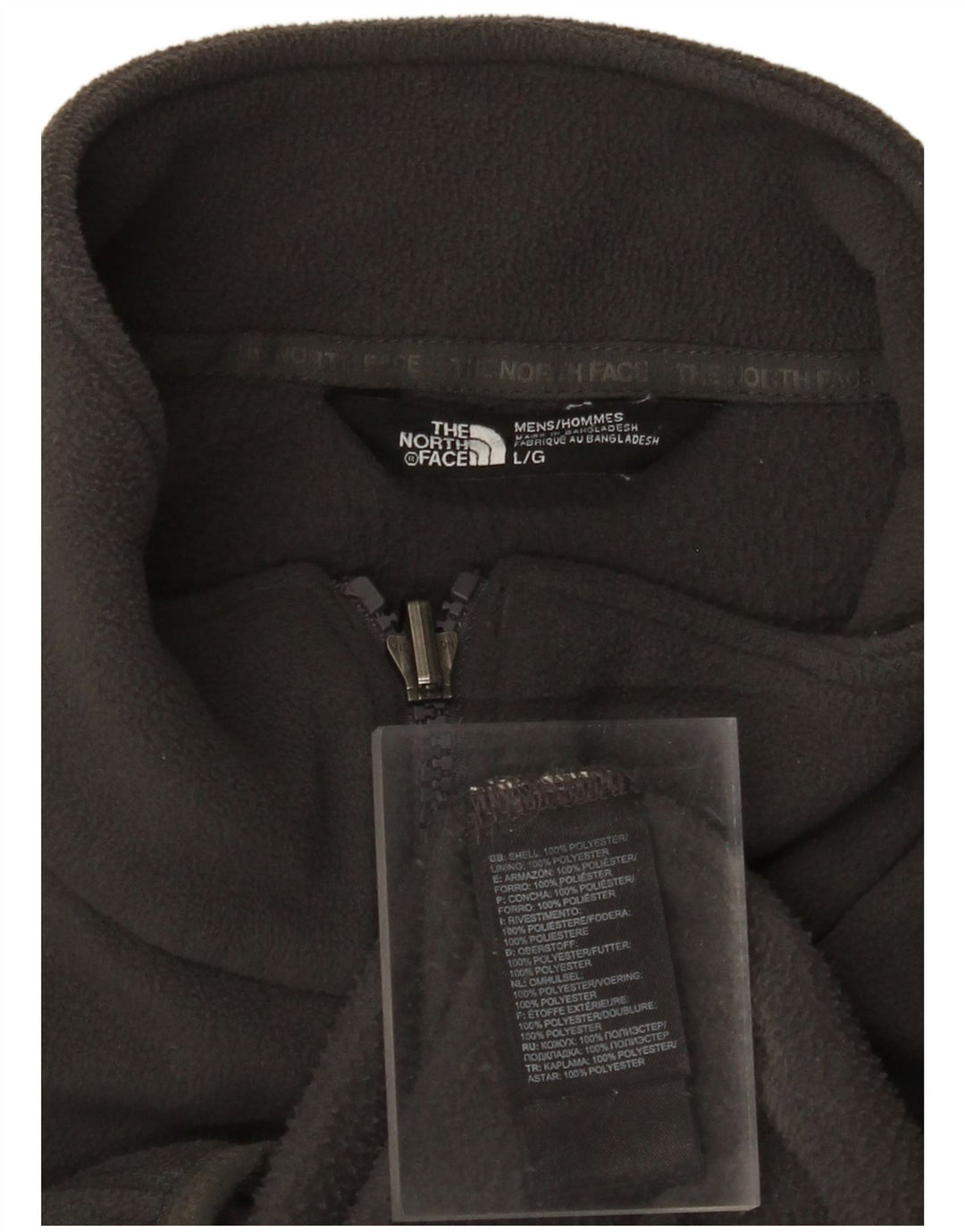 Jaqueta de lã masculina THE NORTH FACE Reino Unido 40 poliéster cinza grande