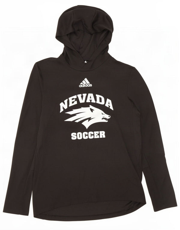 Adidas Mens Nevada Wolf Pack Top gráfico com capuz manga comprida pequeno preto