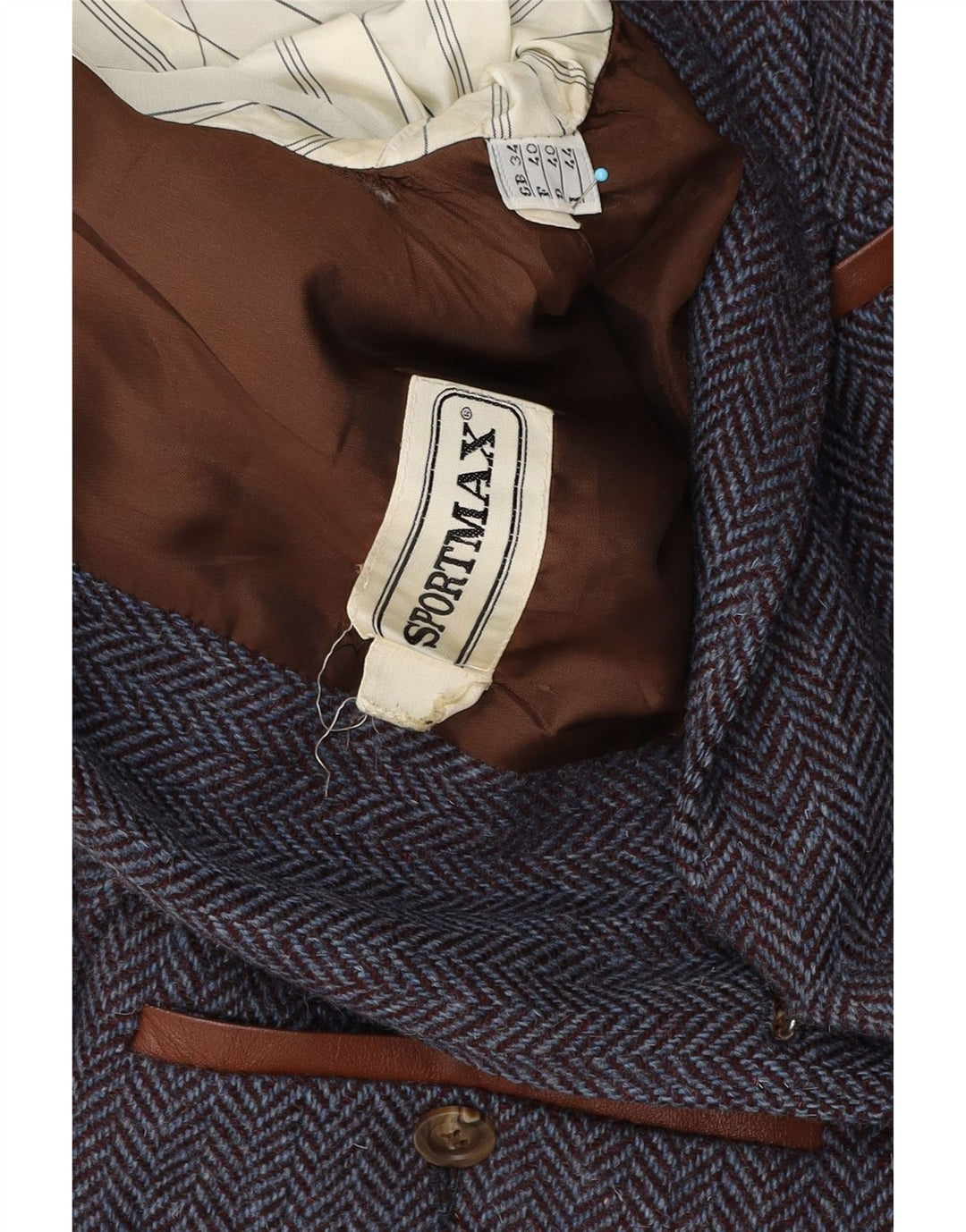 Sportmax feminino country wear blazer jaqueta IT 44 médio azul marinho