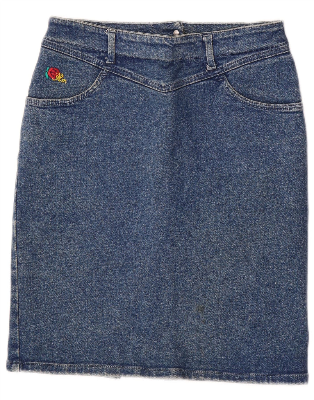 Saia jeans feminina MASH IT 42 médio W32 algodão azul