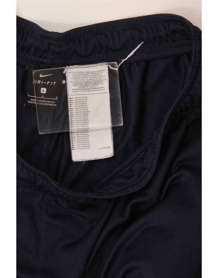 Calça de treino masculina Nike Dri Fit grande poliéster azul marinho