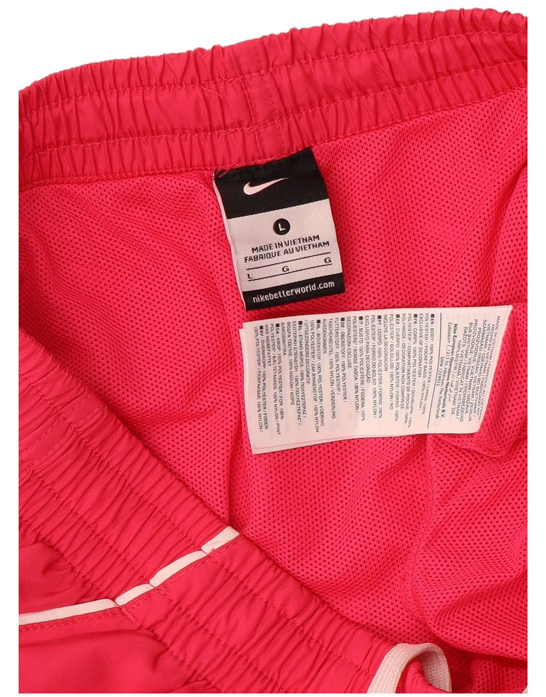Shorts esportivos gráficos masculinos Nike grande poliéster rosa