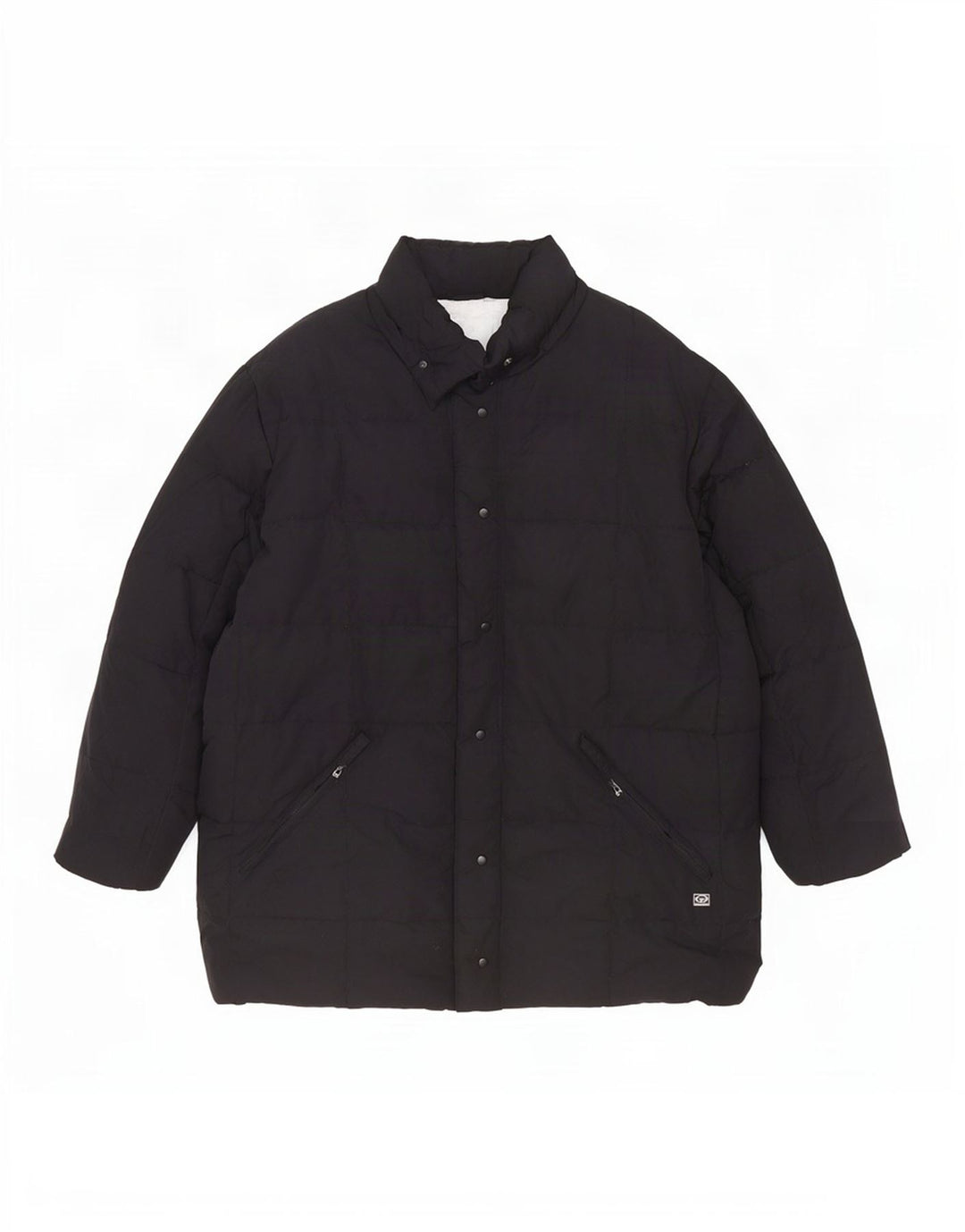 Casaco acolchoado oversized feminino Sergio Tacchini UK 18 XL preto poliéster