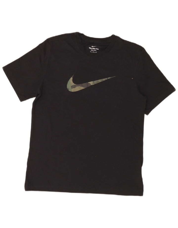 Camiseta Nike Masculina Dri Fit Graphic Top Médio Algodão Preto