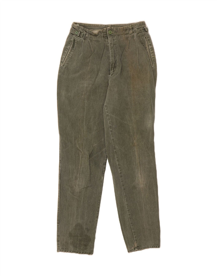 VINTAGE Womens Tapered Jeans W30 L32 Green Cotton Vintage Vintage and Second-Hand Vintage from Messina Hembry 