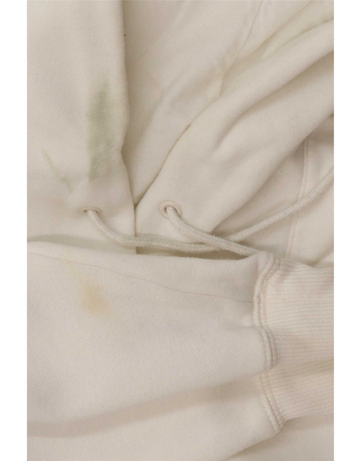 Nike Womens Hoodie Jumper UK 14 Médio Algodão Branco