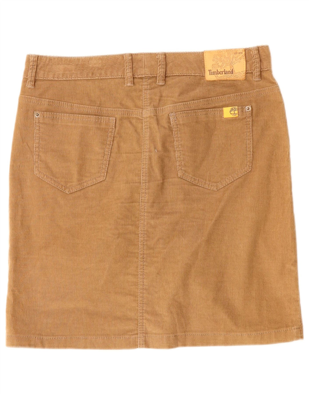 Saia feminina de veludo Timberland W29 algodão bege médio