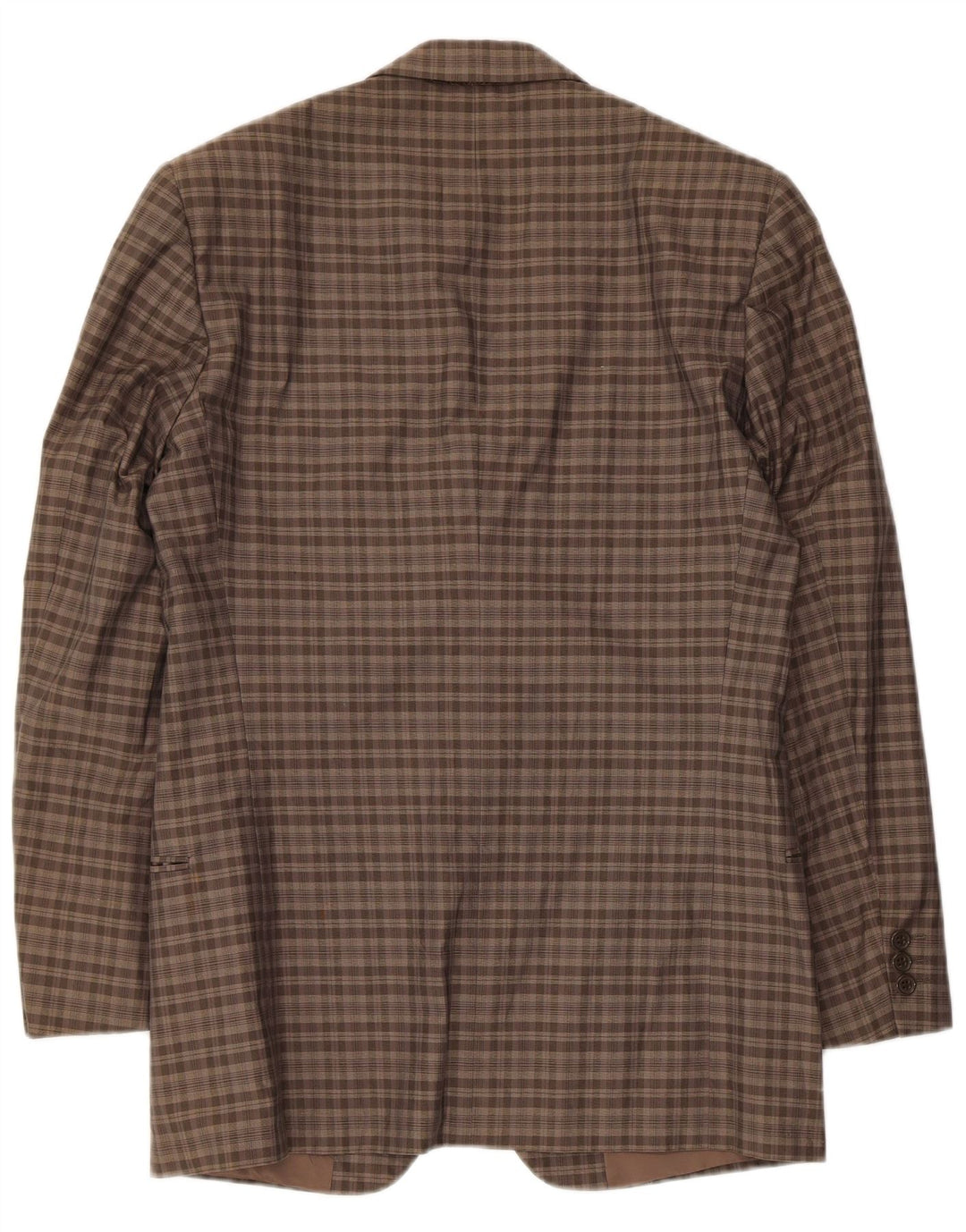Jaqueta Blazer Masculina Giorgio Armani 2 Botões Reino Unido 34 XS Marrom Xadrez