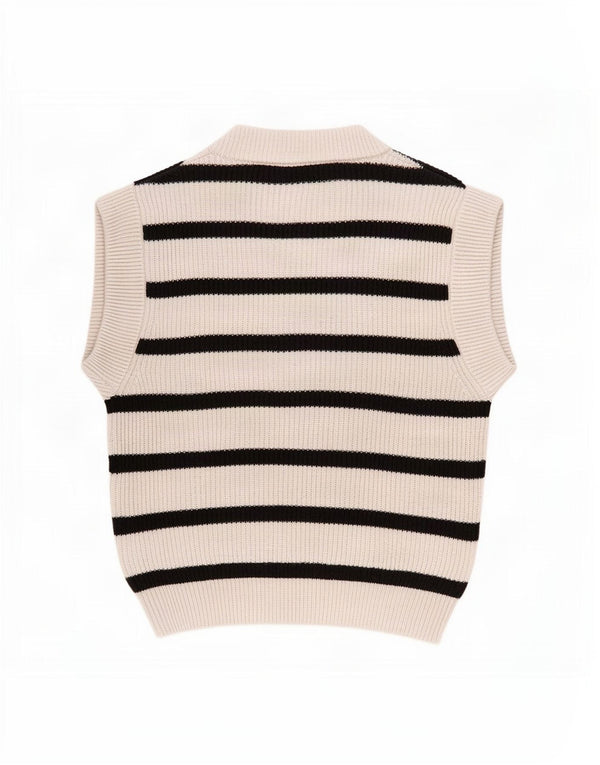 Zara Womens Oversized Vest Tank Top UK 10 Small Grey Striped