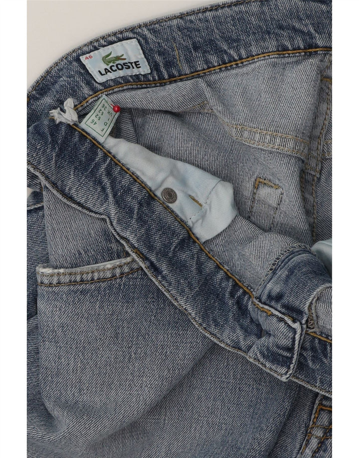 Calça jeans reta masculina LACOSTE Suze 46 grande W36 L31 azul