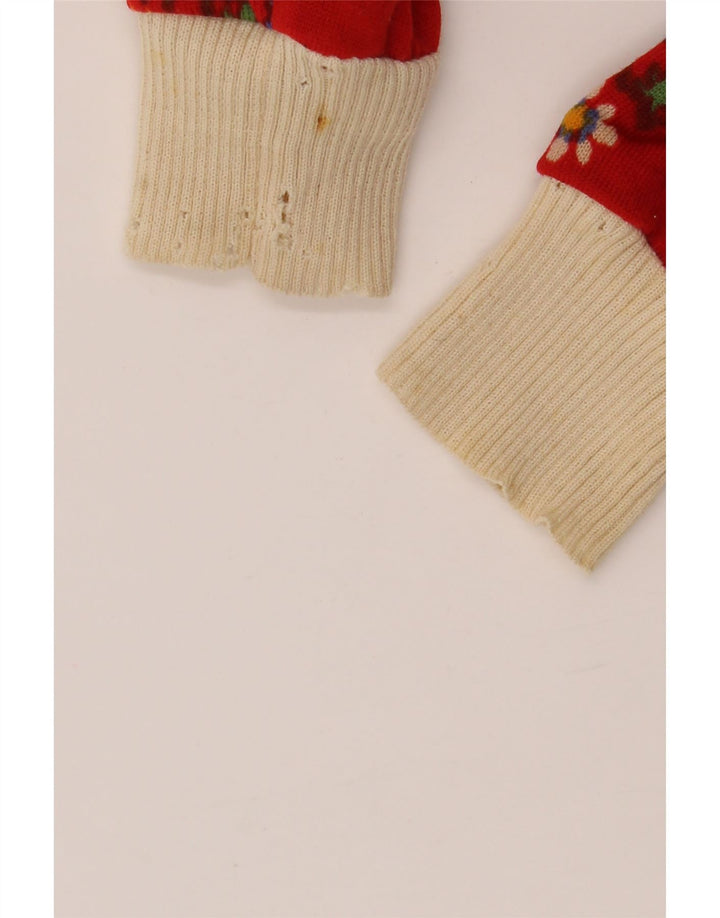 Suéter cardigan feminino LUISA SPAGNOLI Reino Unido 10 pequeno floral vermelho