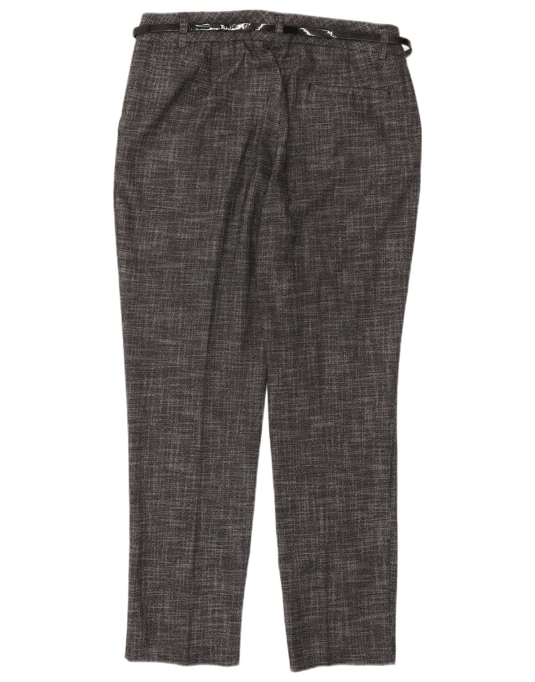 Calça feminina casual curta MONSOON Reino Unido 10 pequena W27 L28 cinza manchada