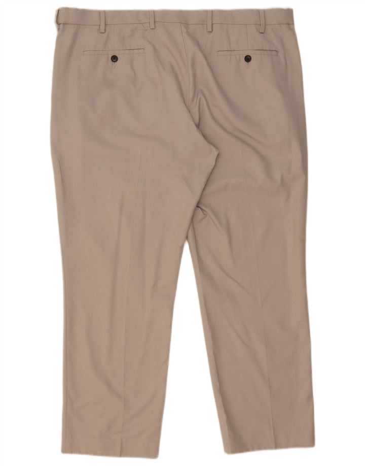 Calça Chino Masculina Marks & Spencer Regular Fit W42 L28 Cinza Poliéster