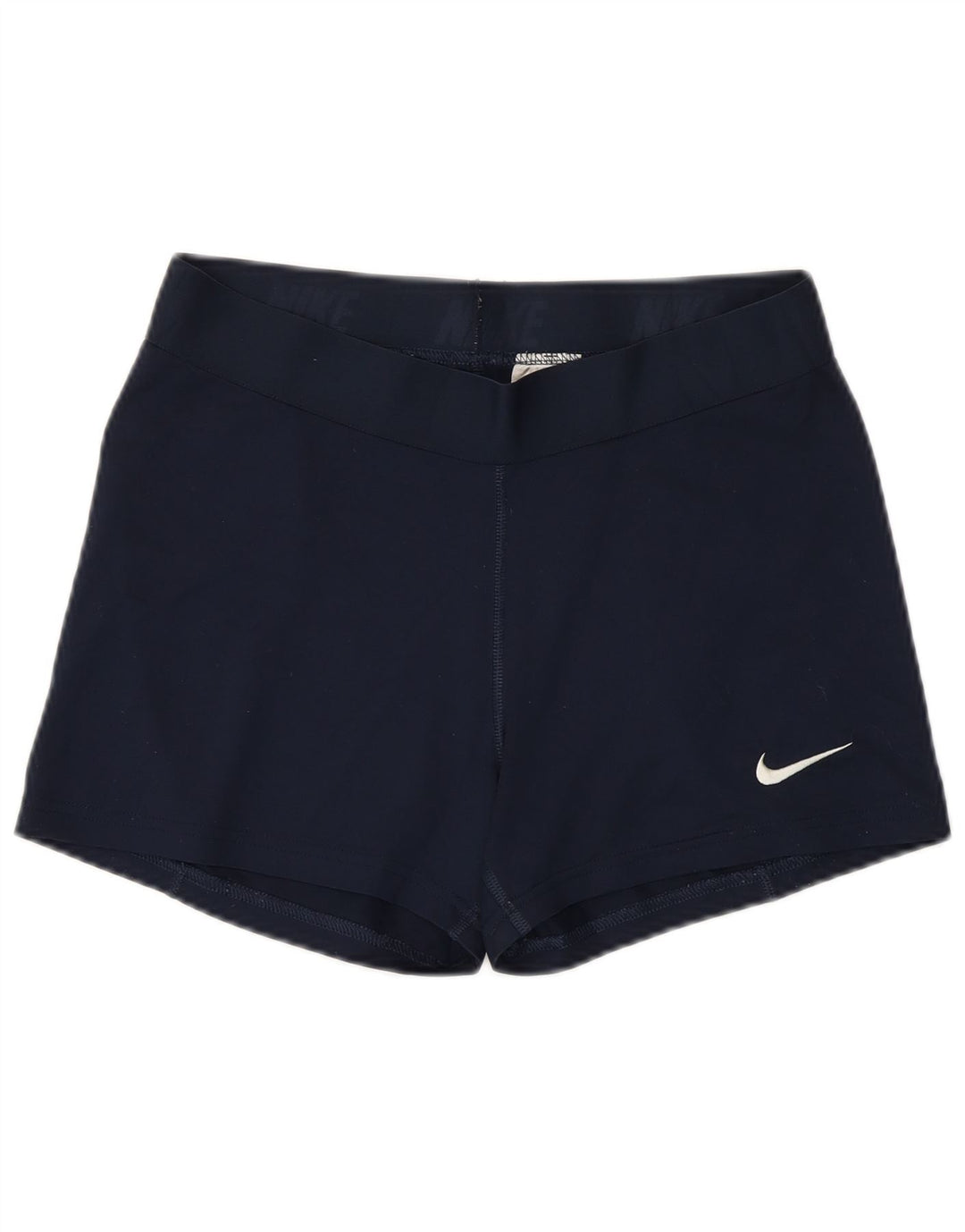Shorts esportivos femininos NIKE Dri Fit UK 14 grande azul marinho poliéster
