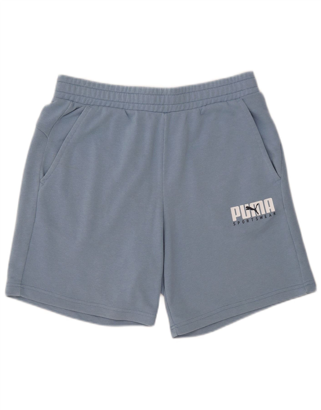 Shorts esportivos gráficos masculinos Puma grande algodão azul