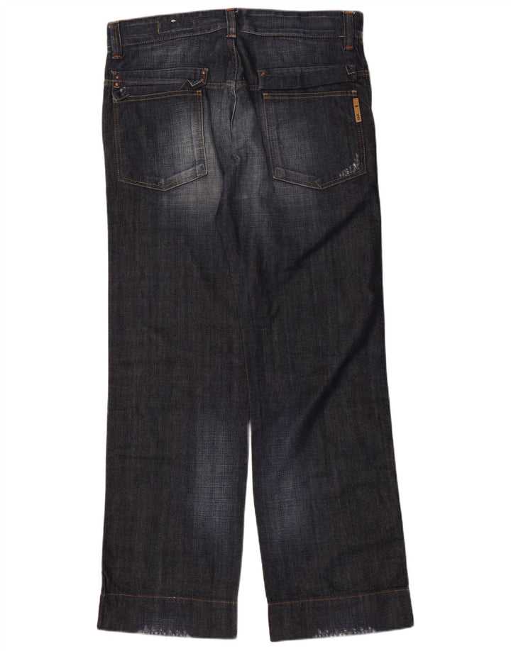 Gas Mens Loose Jeans W34 L34 Azul Marinho Algodão