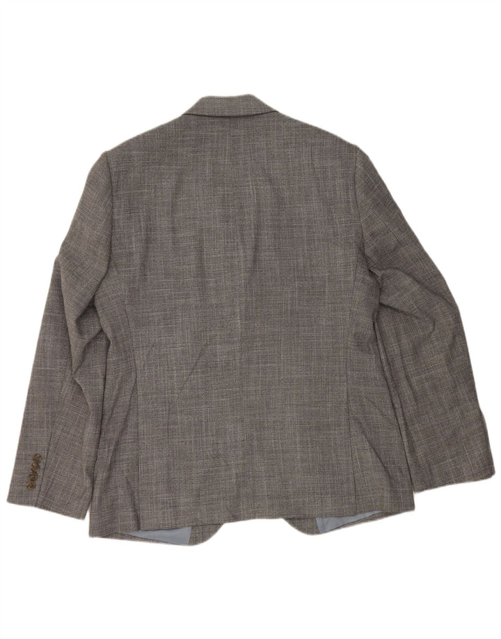 Jaqueta Blazer Masculina Marks & Spencer Tailored Fit Reino Unido 40 Médio Cinza Xadrez
